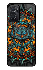 Angry Owl Art Oppo K10 4G Glass Case