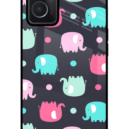 Elephants Oppo K10 4G Glass Case