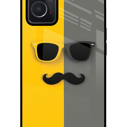 Sunglasses with Mustache Oppo K10 4G Glass Case