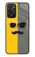 Sunglasses with Mustache Oppo K10 4G Glass Case