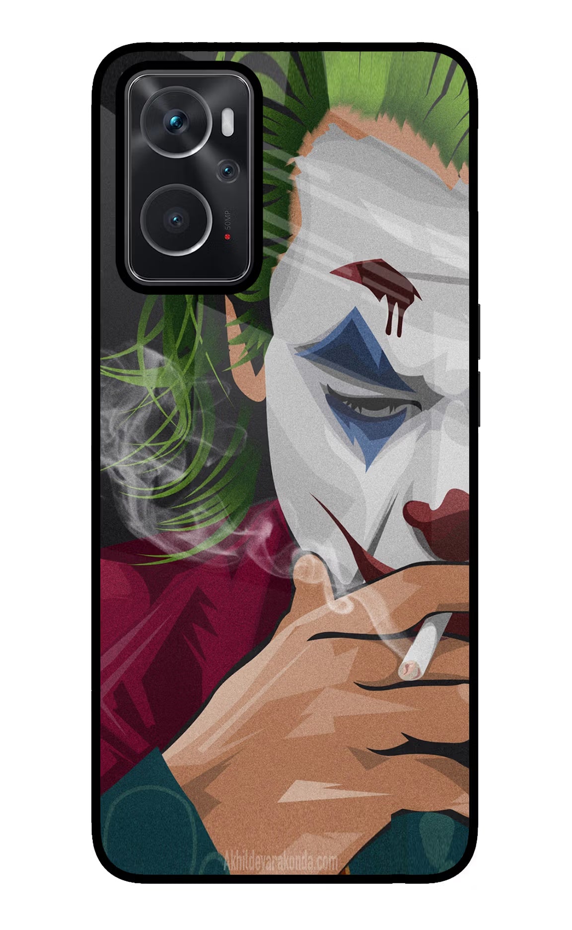 Joker Smoking Oppo K10 4G Glass Case Back Cover by Casekaro