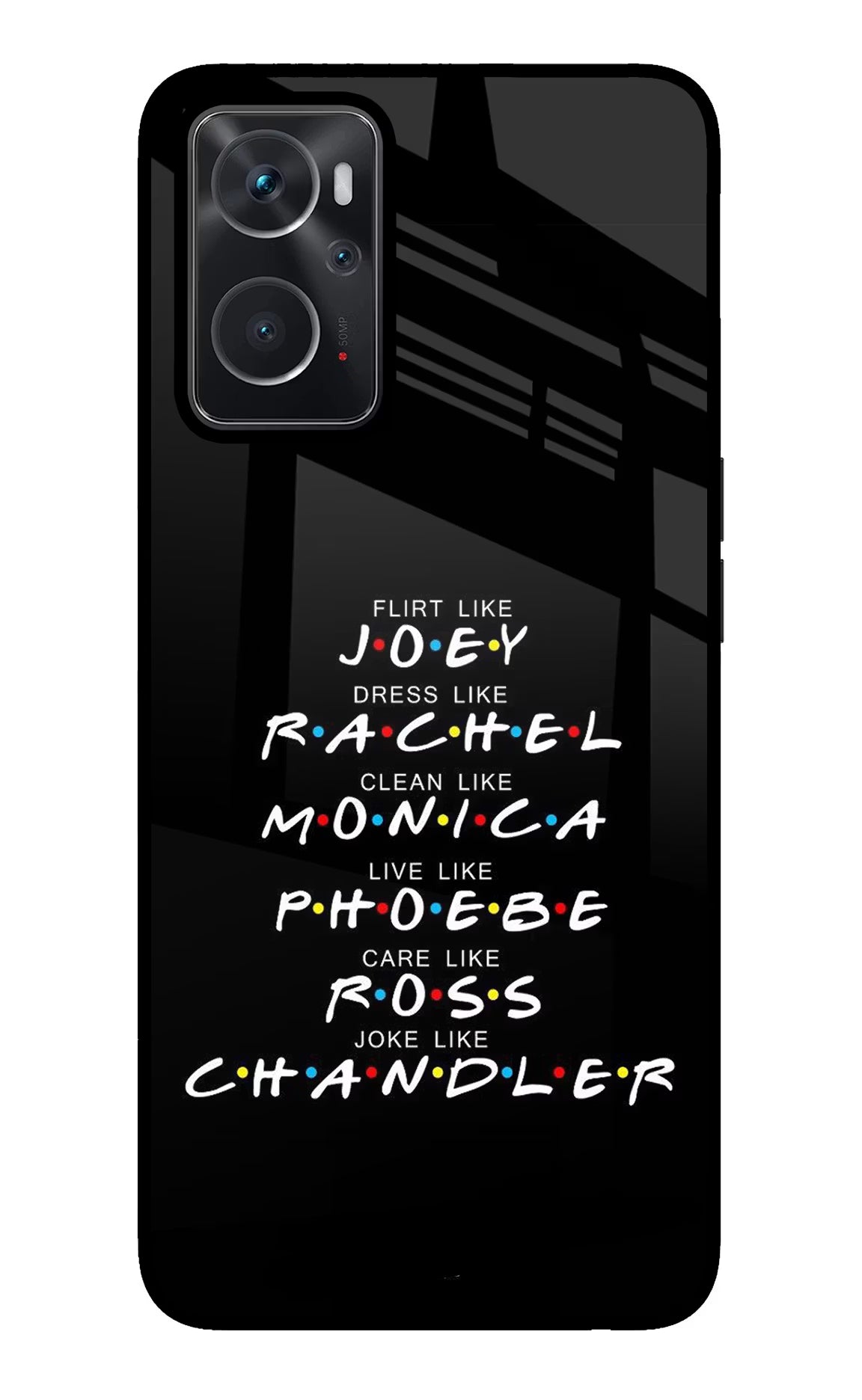 FRIENDS Character Oppo K10 4G Glass Case Back Cover by Casekaro