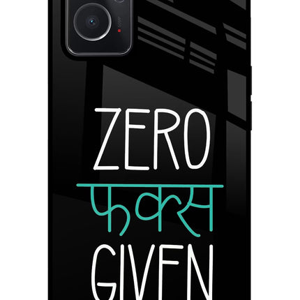 Zero Fucks Given Oppo K10 4G Glass Case