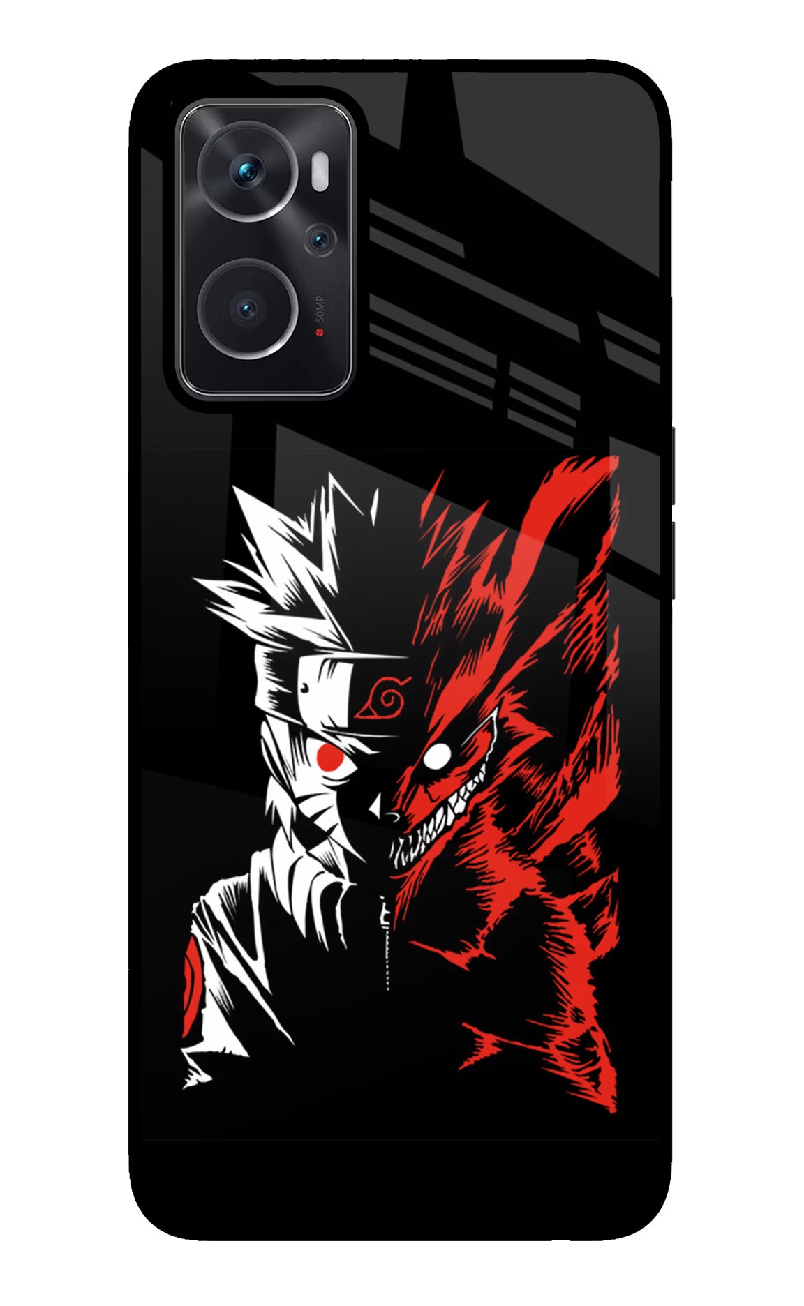 Naruto Two Face Oppo K10 4G Glass Case Back Cover by Casekaro