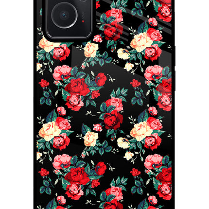 Rose Pattern Oppo K10 4G Glass Case