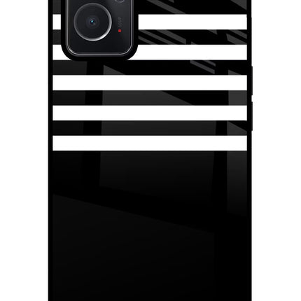 Black and White Print Oppo K10 4G Glass Case