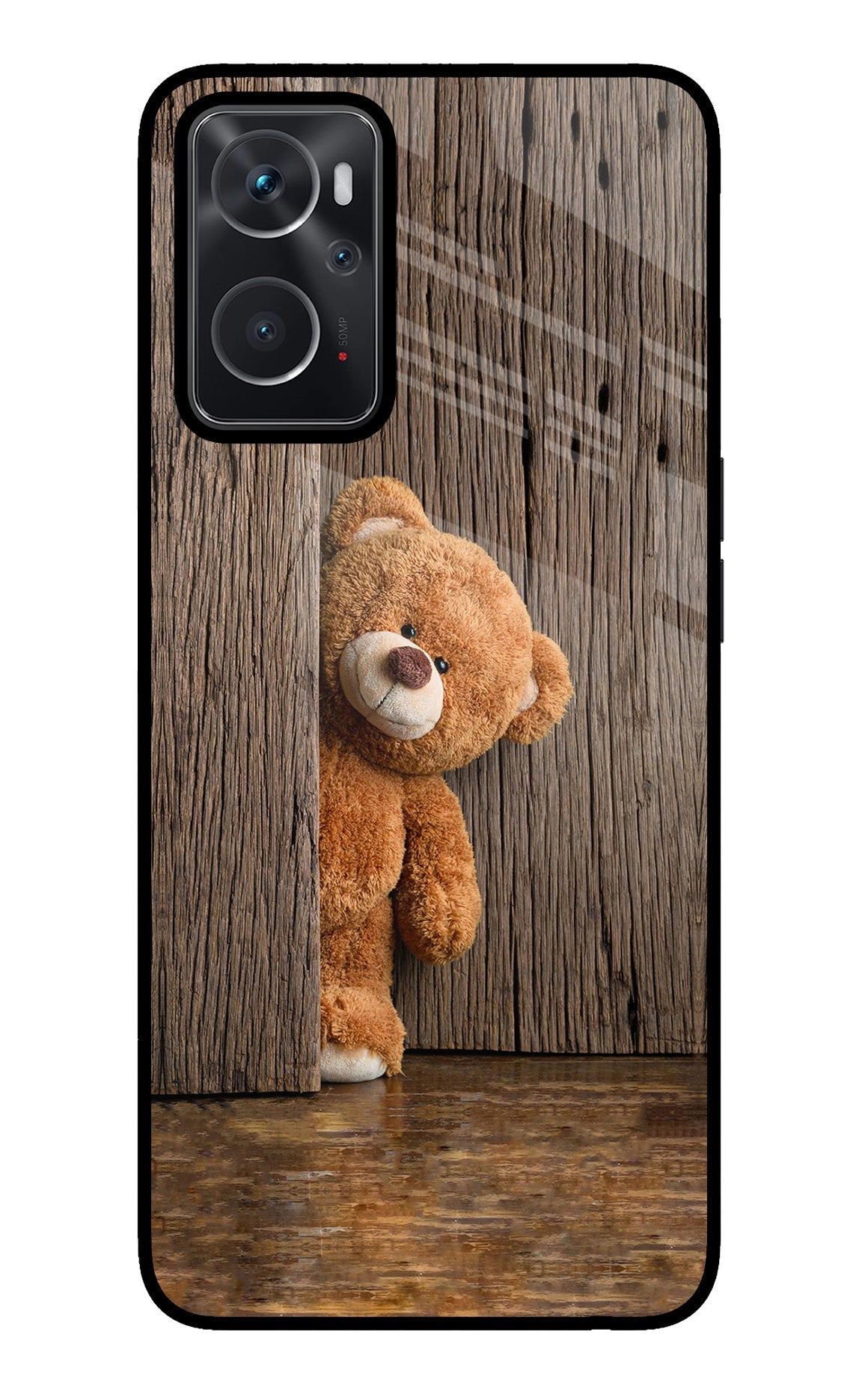 Teddy Wooden Oppo K10 4G Glass Case