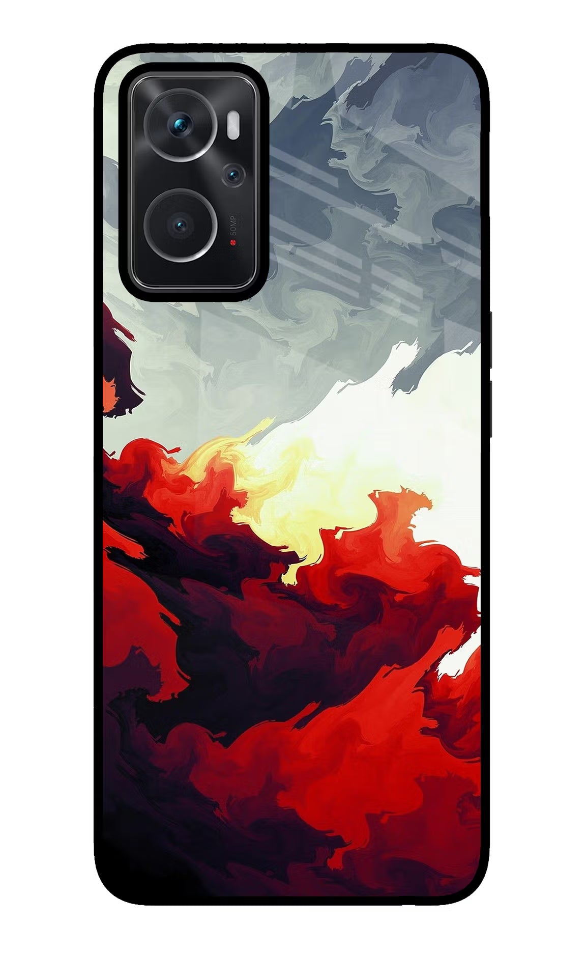 Fire Cloud Oppo K10 4G Glass Case Back Cover by Casekaro