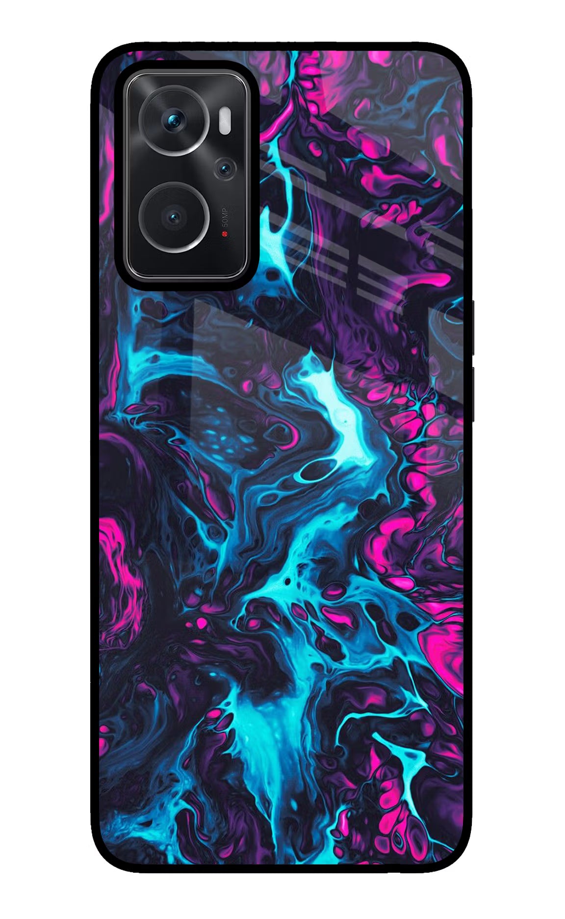 Abstract Oppo K10 4G Glass Case Back Cover by Casekaro
