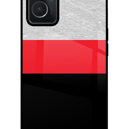 Tri Color Pattern Oppo K10 4G Glass Case