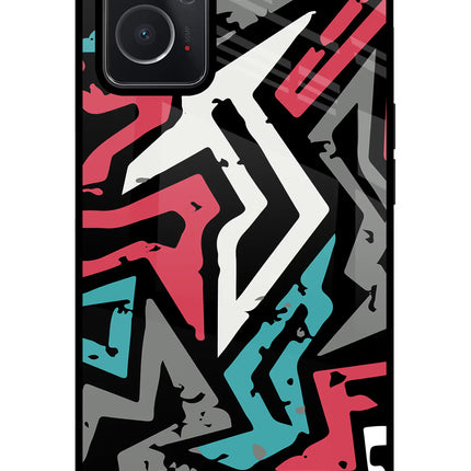 Geometric Graffiti Oppo K10 4G Glass Case