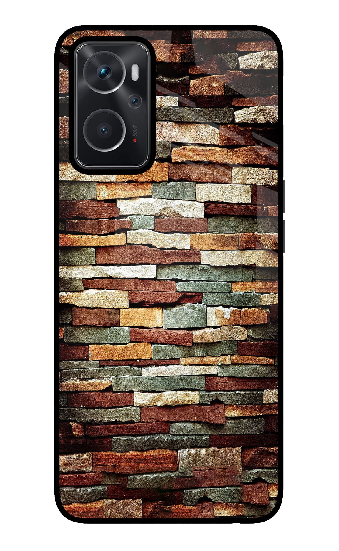 Bricks Pattern Oppo K10 4G Back Cover