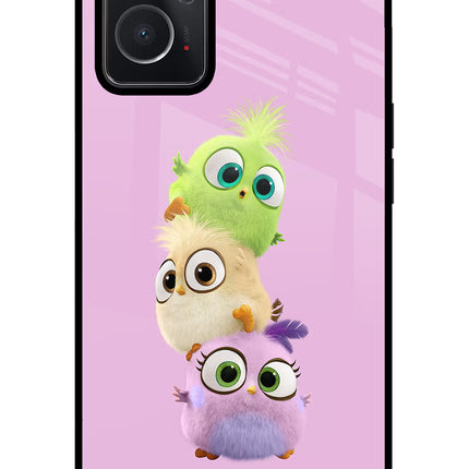 Cute Little Birds Oppo K10 4G Glass Case Back Cover by Casekaro
