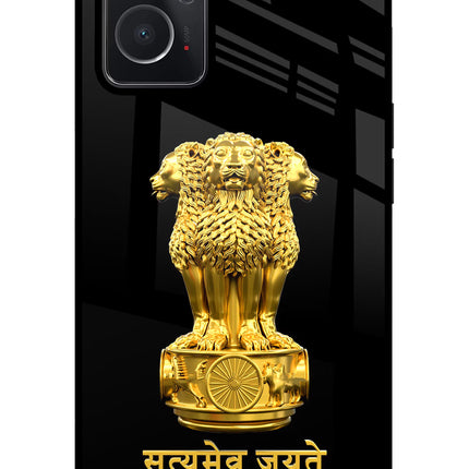 Satyamev Jayate Golden Oppo K10 4G Glass Case