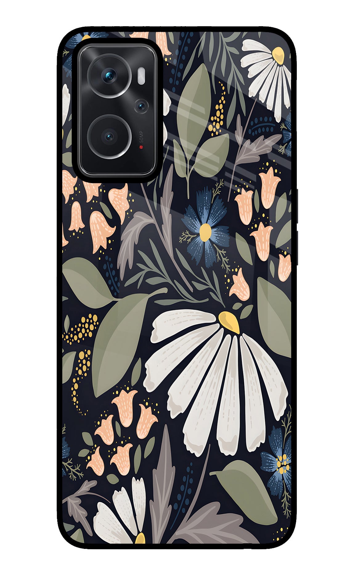 Flowers Art Oppo K10 4G Glass Case