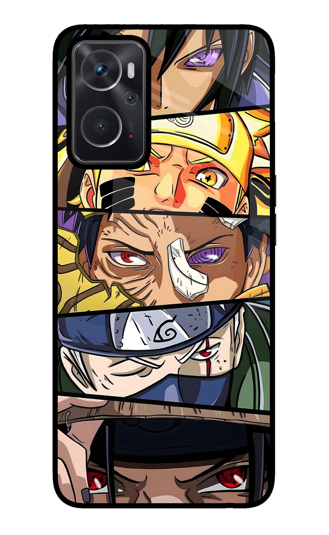Naruto Character Oppo K10 4G Glass Case Back Cover by Casekaro