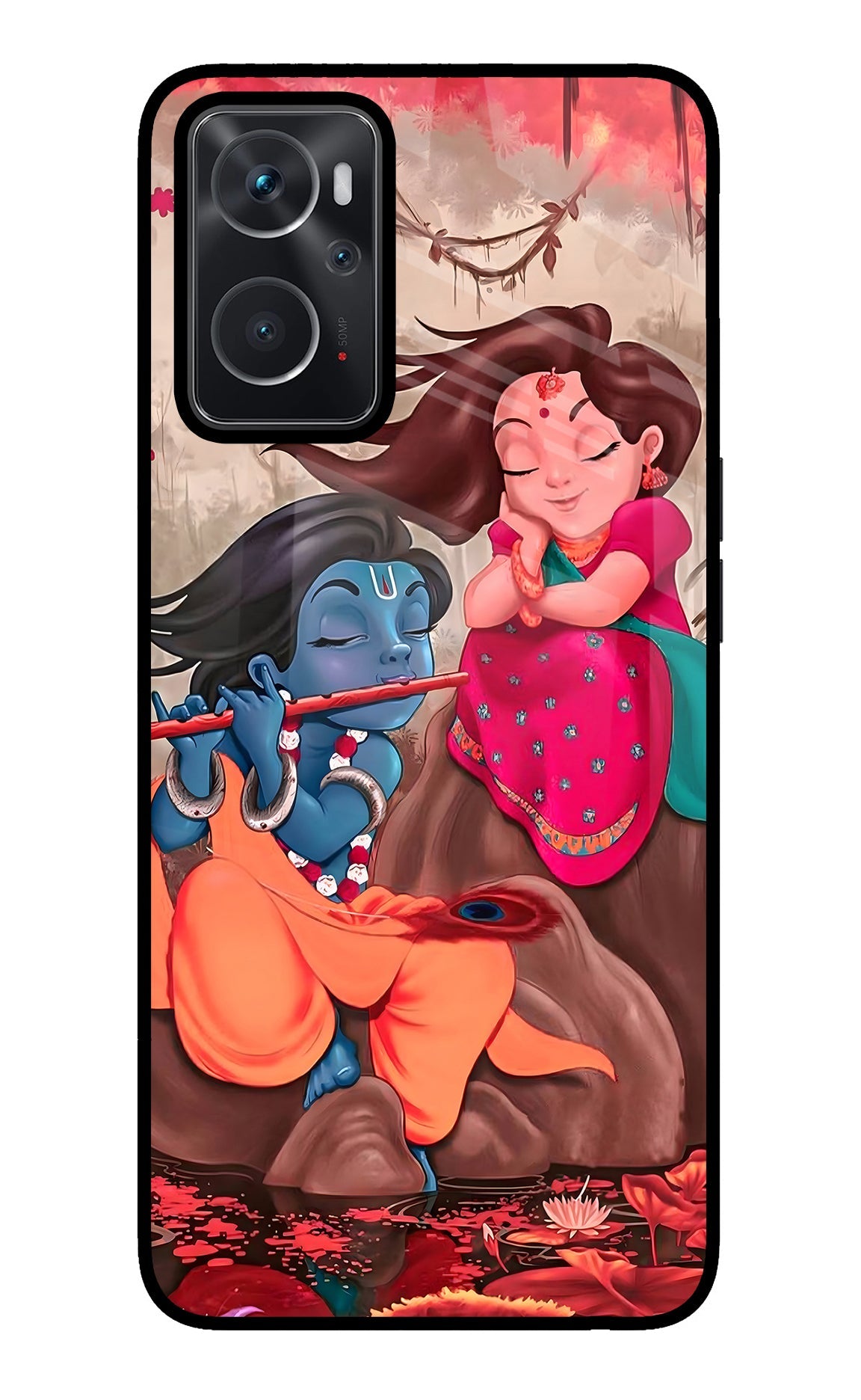 Radhe Krishna Oppo K10 4G Glass Case