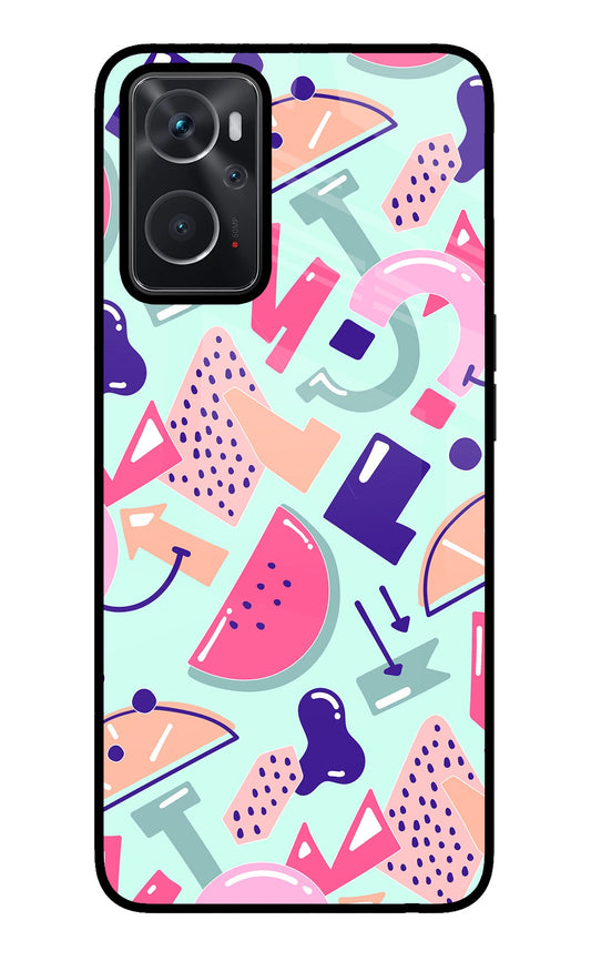 Doodle Pattern Oppo K10 4G Glass Case