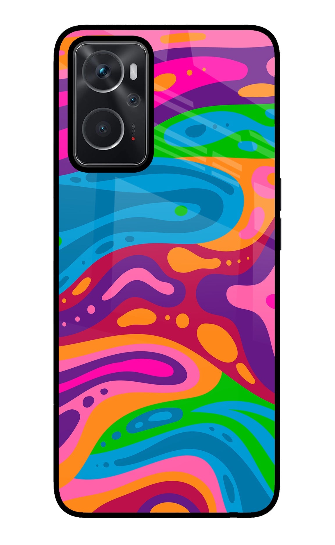 Trippy Pattern Oppo K10 4G Back Cover