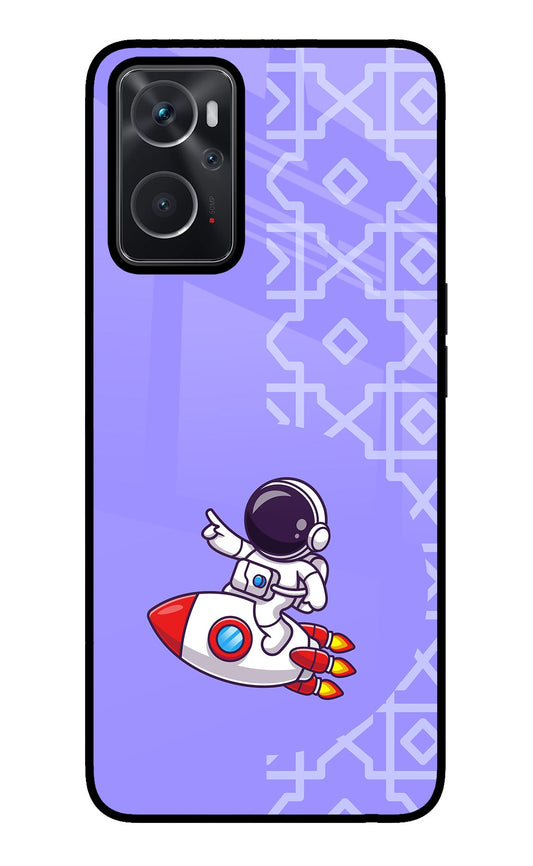 Cute Astronaut Oppo K10 4G Glass Case