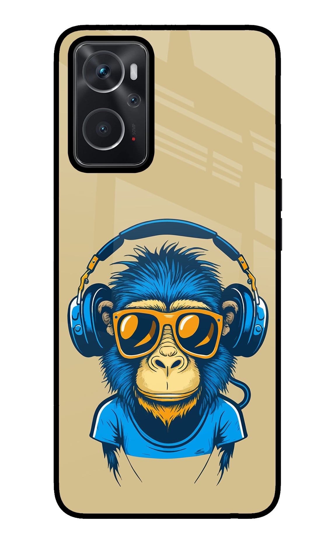 Monkey Headphone Oppo K10 4G Glass Case