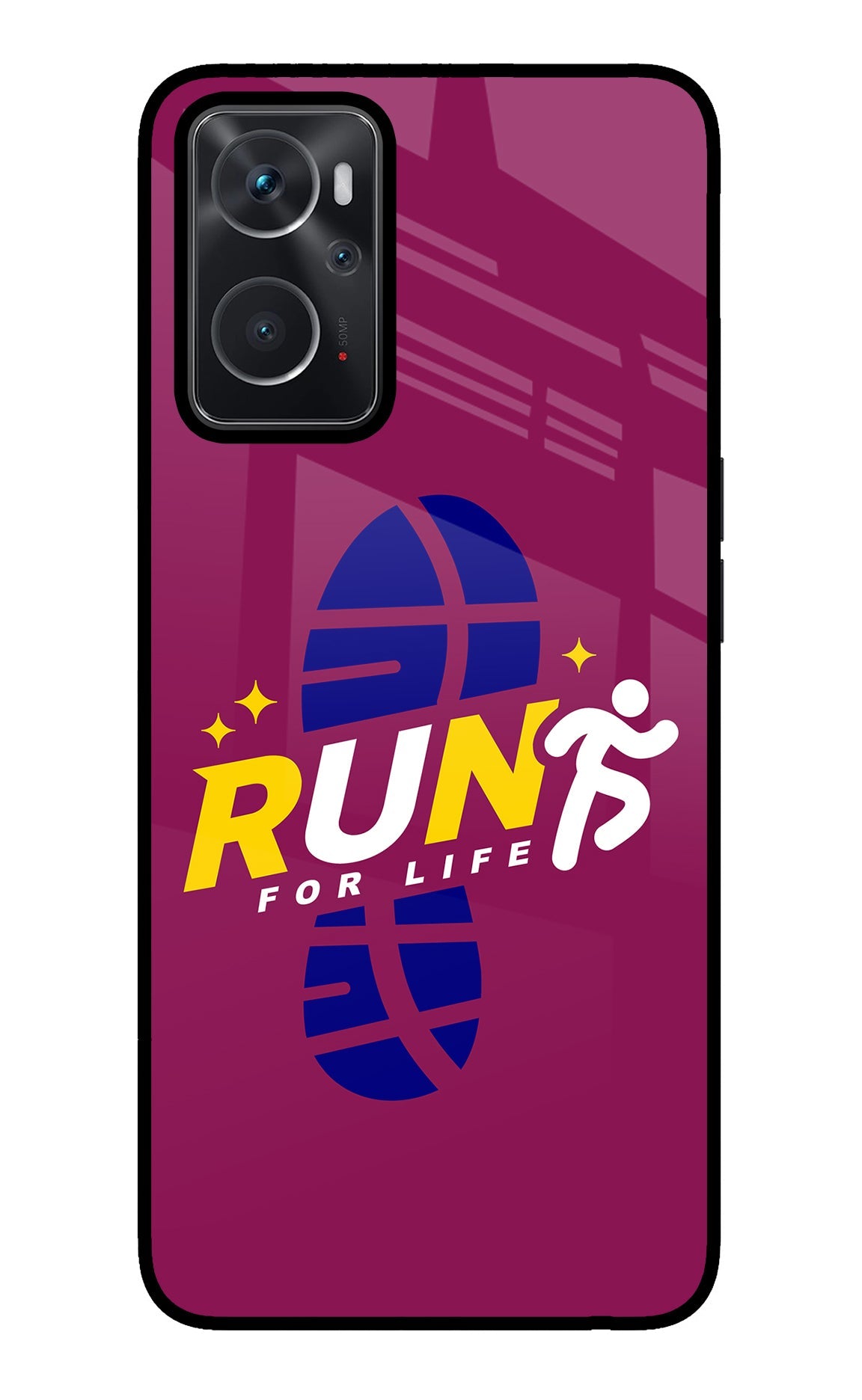 Run for Life Oppo K10 4G Glass Case