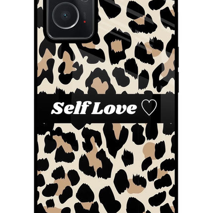 Leopard Print Self Love Oppo K10 4G Glass Case