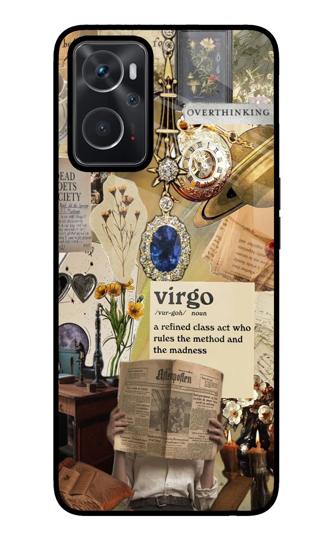 Virgo Zodiac Oppo K10 4G Glass Case Back Cover by Casekaro
