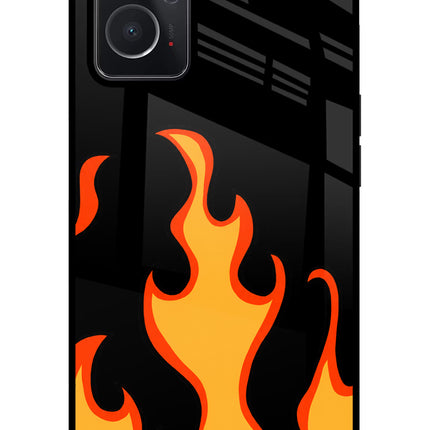 Fired Up – Black Oppo K10 4G Glass Case