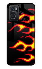 Side Sweep Flames Oppo K10 4G Glass Case