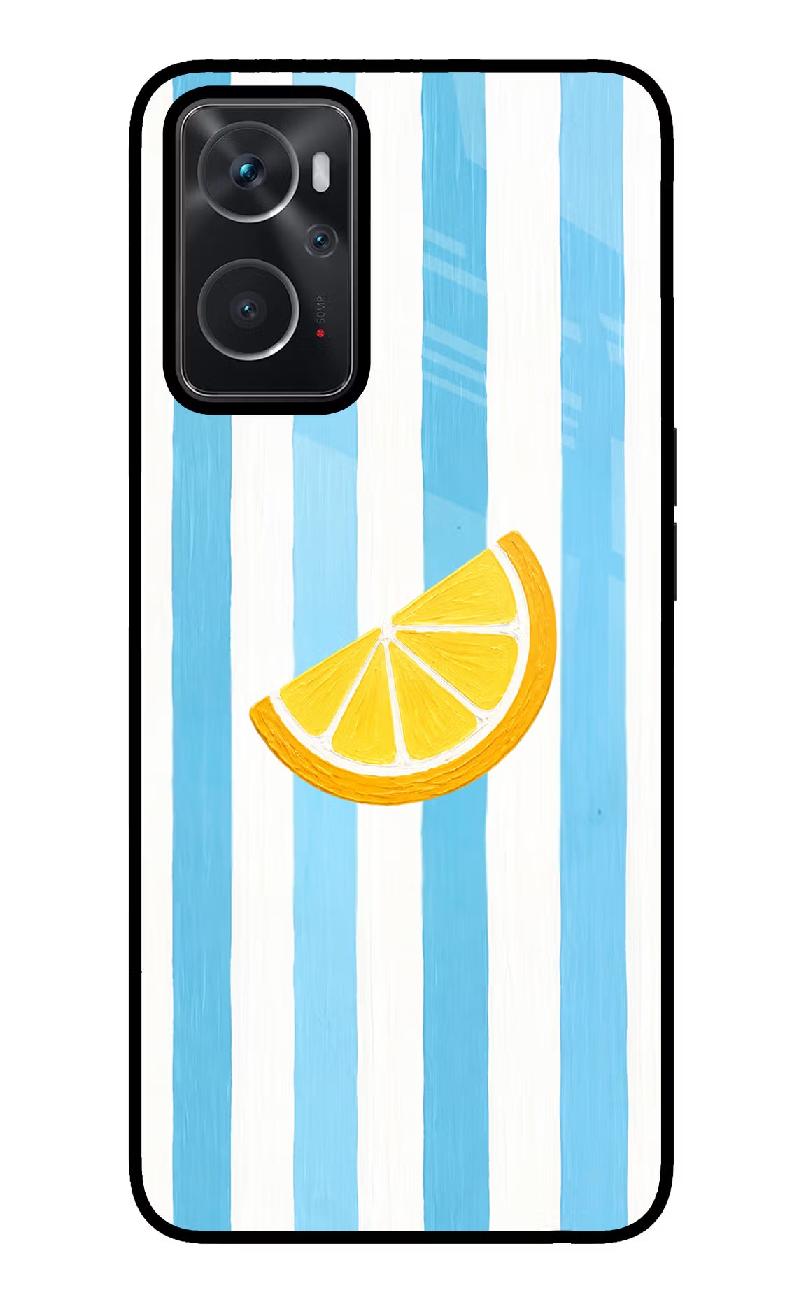 Summer Lemon Oppo K10 4G Glass Case Back Cover by Casekaro