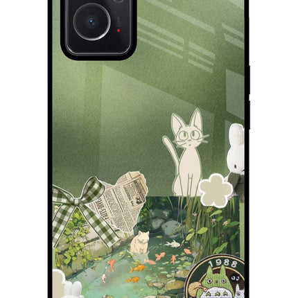 Aesthetic anime Oppo K10 4G Glass Case