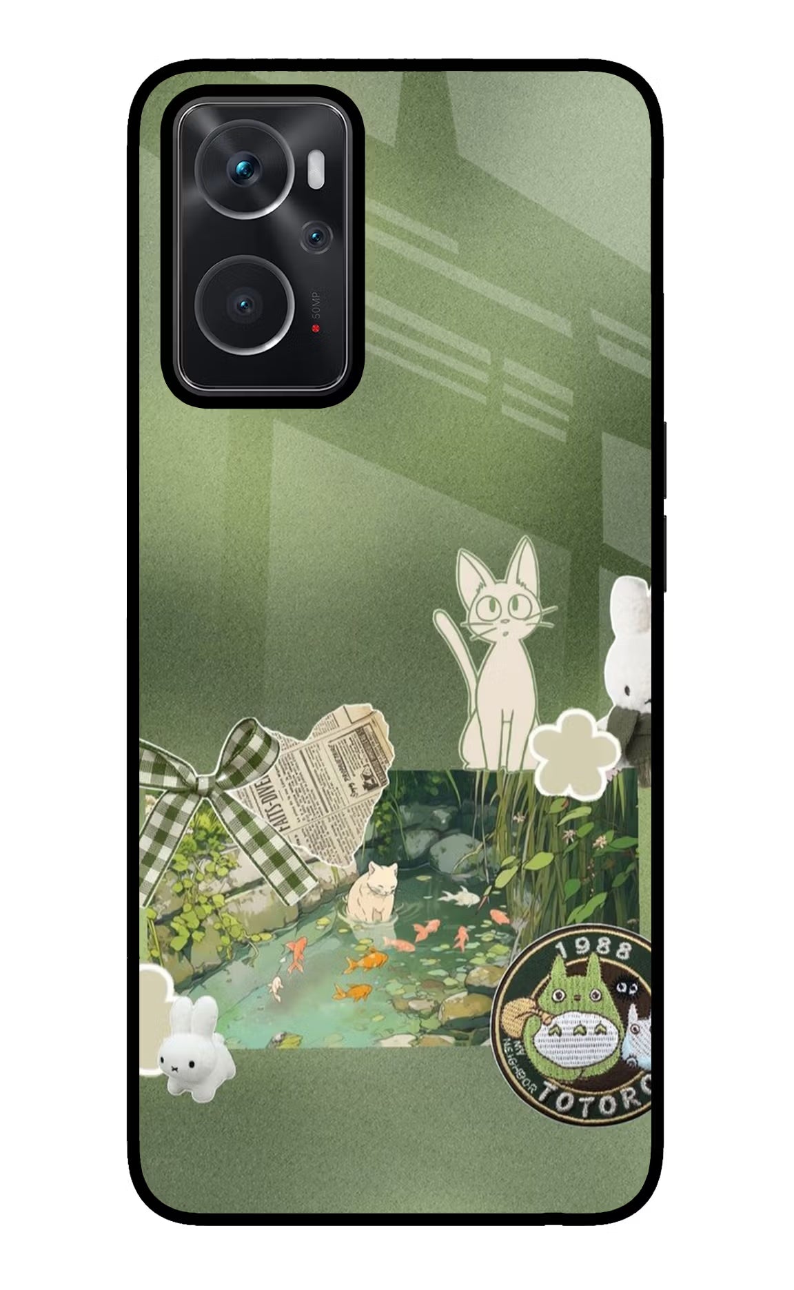 Aesthetic anime Oppo K10 4G Glass Case