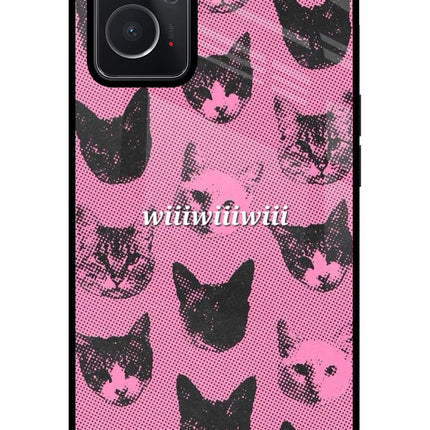 Pink Cats Oppo K10 4G Glass Case