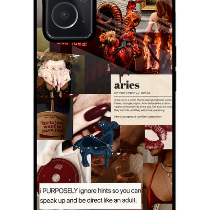 Zodiac Aries Oppo K10 4G Glass Case