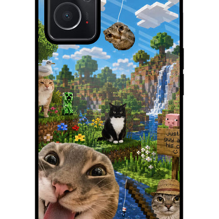Minecraft Cat Chaos Oppo K10 4G Glass Case