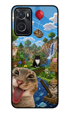 Minecraft Cat Chaos Oppo K10 4G Glass Case