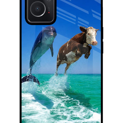 Dolphin vs Cow Oppo K10 4G Glass Case