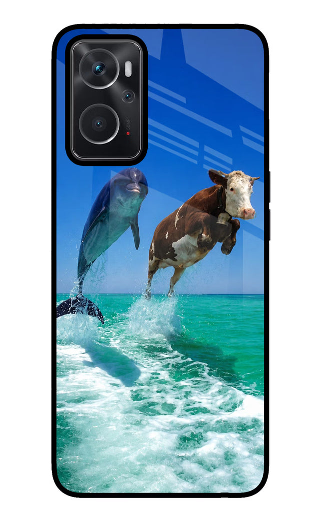 Dolphin vs Cow Oppo K10 4G Glass Case