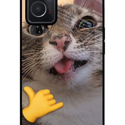 Silly Cat Call Oppo K10 4G Glass Case