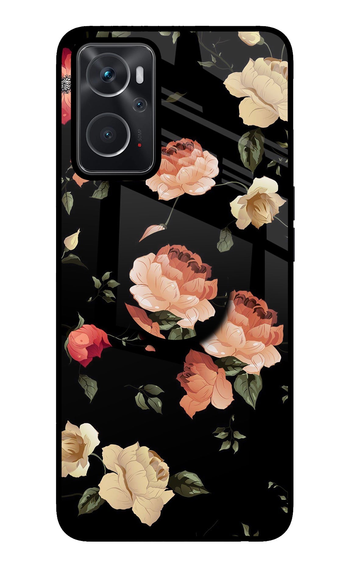 Flowers Oppo K10 4G Glass Case