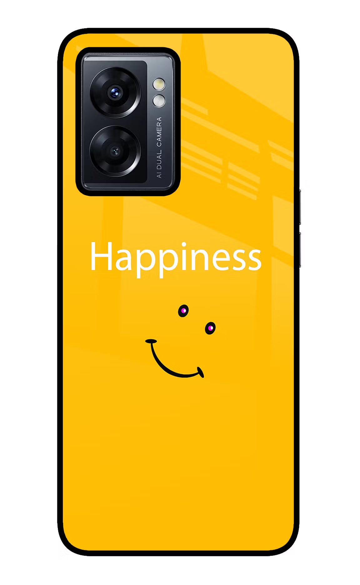 Happiness With Smiley Oppo K10 5G Glass Case Back Cover by Casekaro