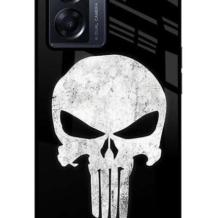 Punisher Skull Oppo K10 5G Glass Case Back Cover by Casekaro