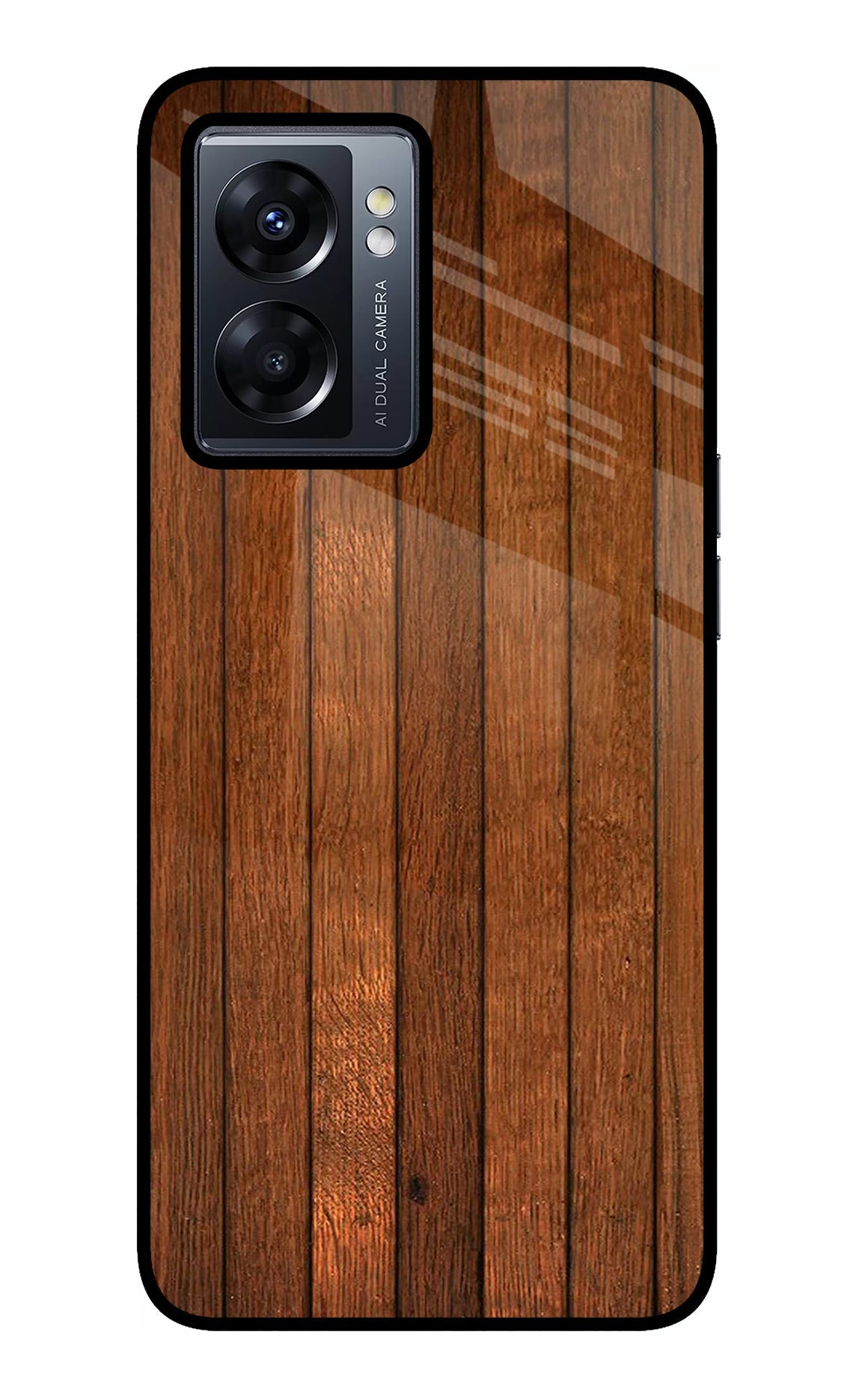 Wooden Artwork Bands Oppo K10 5G Glass Case