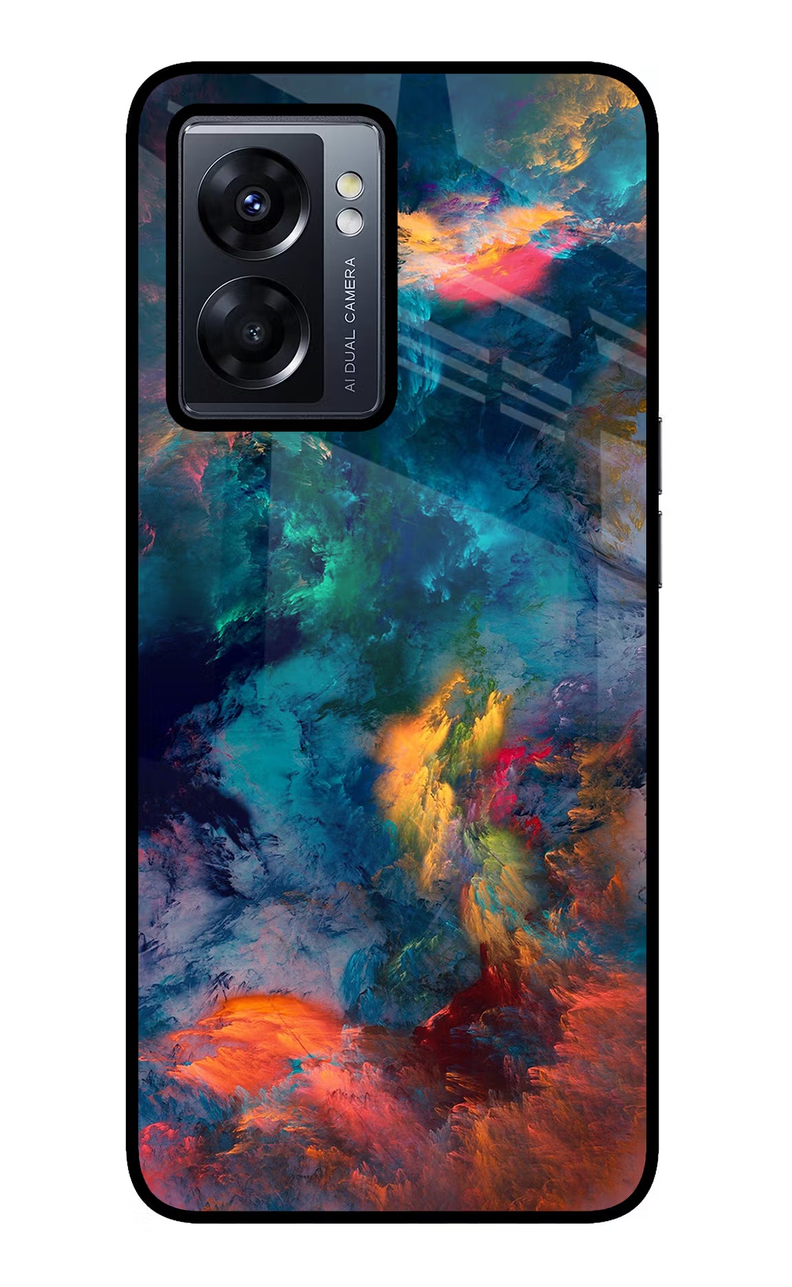 Artwork Paint Oppo K10 5G Glass Case Back Cover by Casekaro