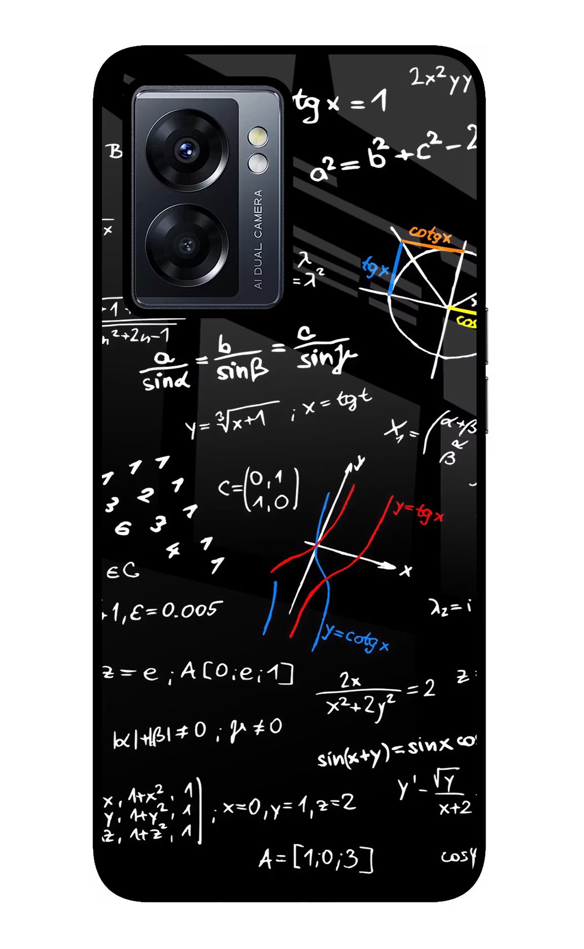 Mathematics Formula Oppo K10 5G Glass Case Back Cover by Casekaro