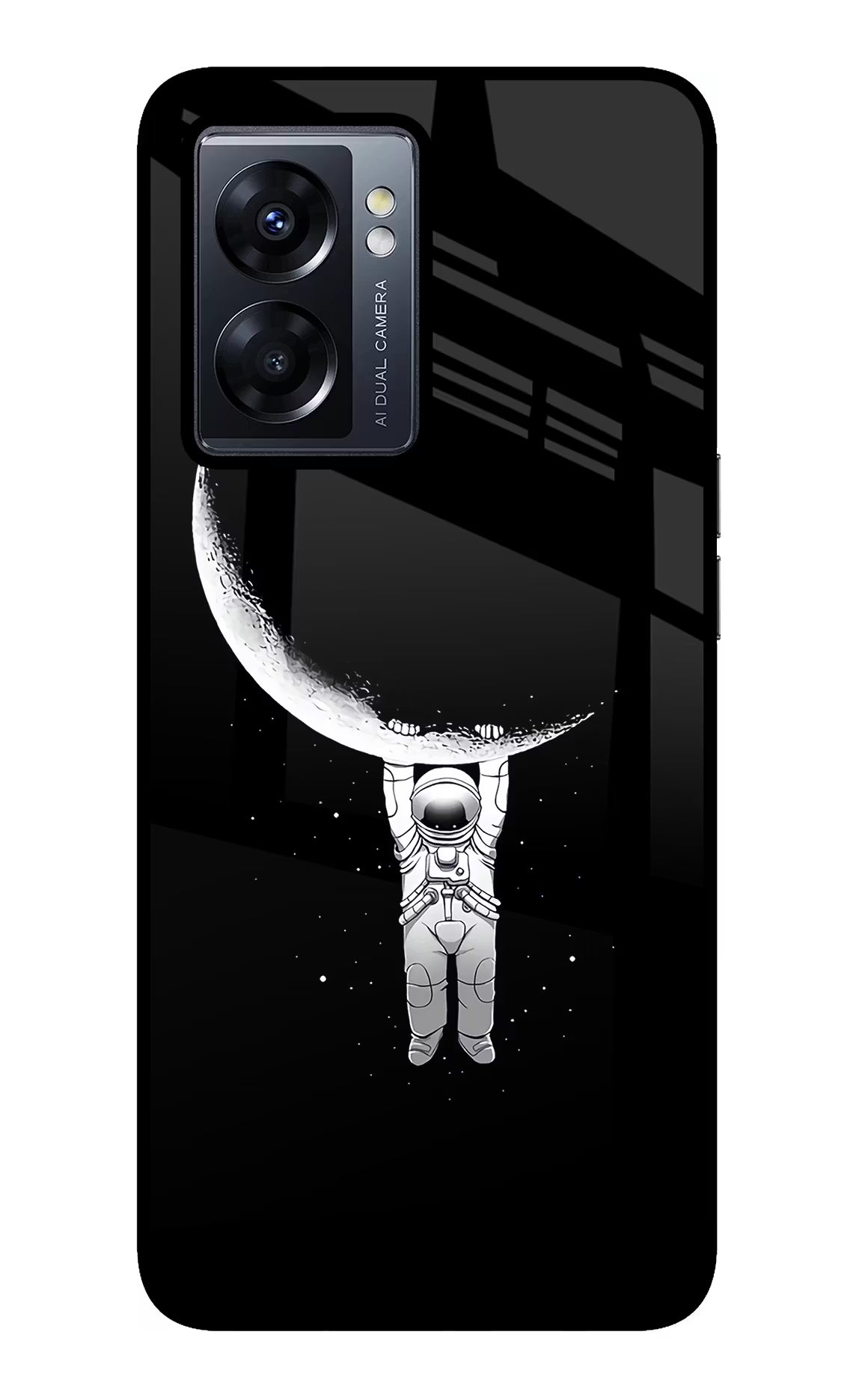 Moon Space Oppo K10 5G Glass Case Back Cover by Casekaro