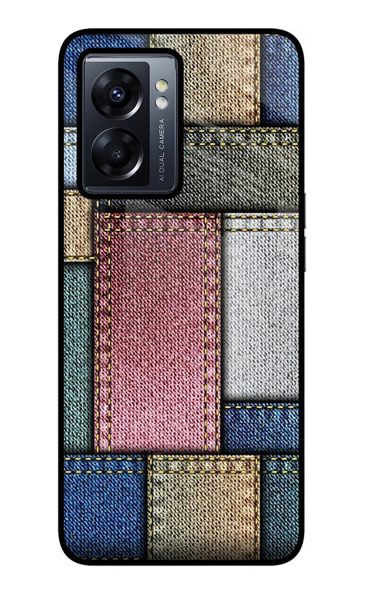 Multicolor Jeans Oppo K10 5G Glass Case