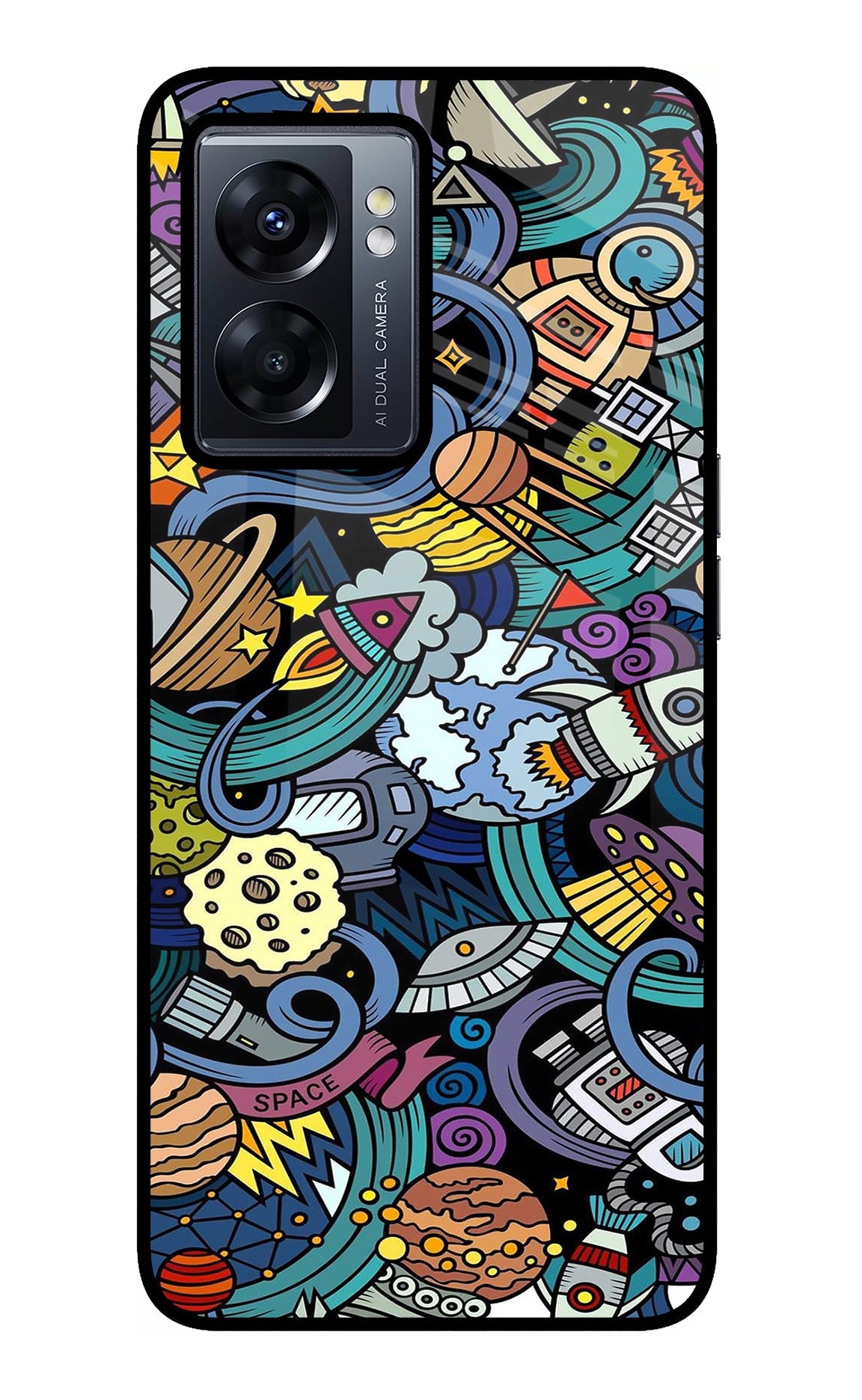 Space Abstract Oppo K10 5G Back Cover