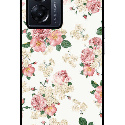 Flowers Oppo K10 5G Glass Case Back Cover by Casekaro